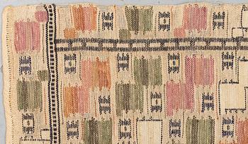 Märta Måås-Fjetterström, a textile, "Lövendal", flat weave, ca 155 x 67 cm, signed MMF.