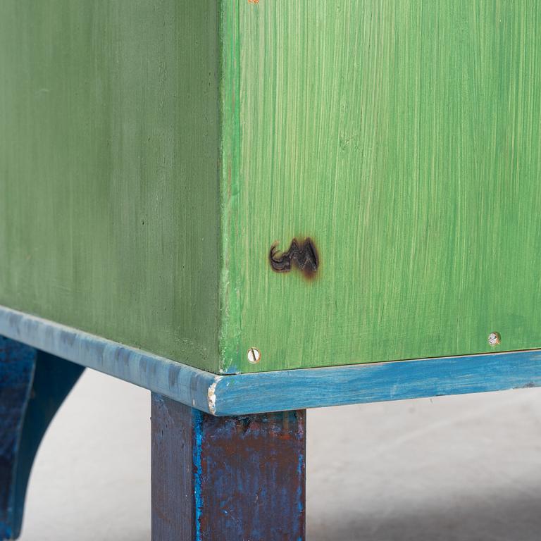 Carl Malmsten, cabinet, "Island", painted by Liselott Malmsten, Carl Malmsten AB, 1973.
