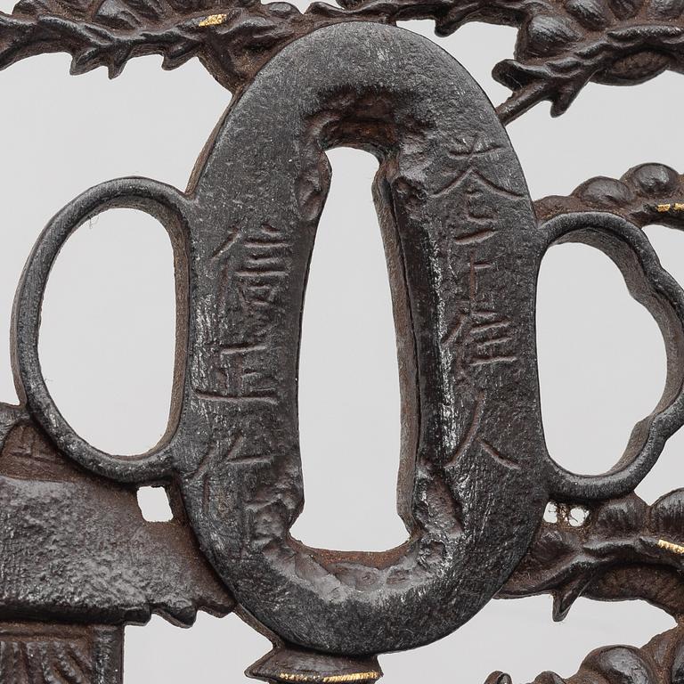 Tsuba, Japan, mei Nobumasa Junin Saku, Edo
 omkring 1780.