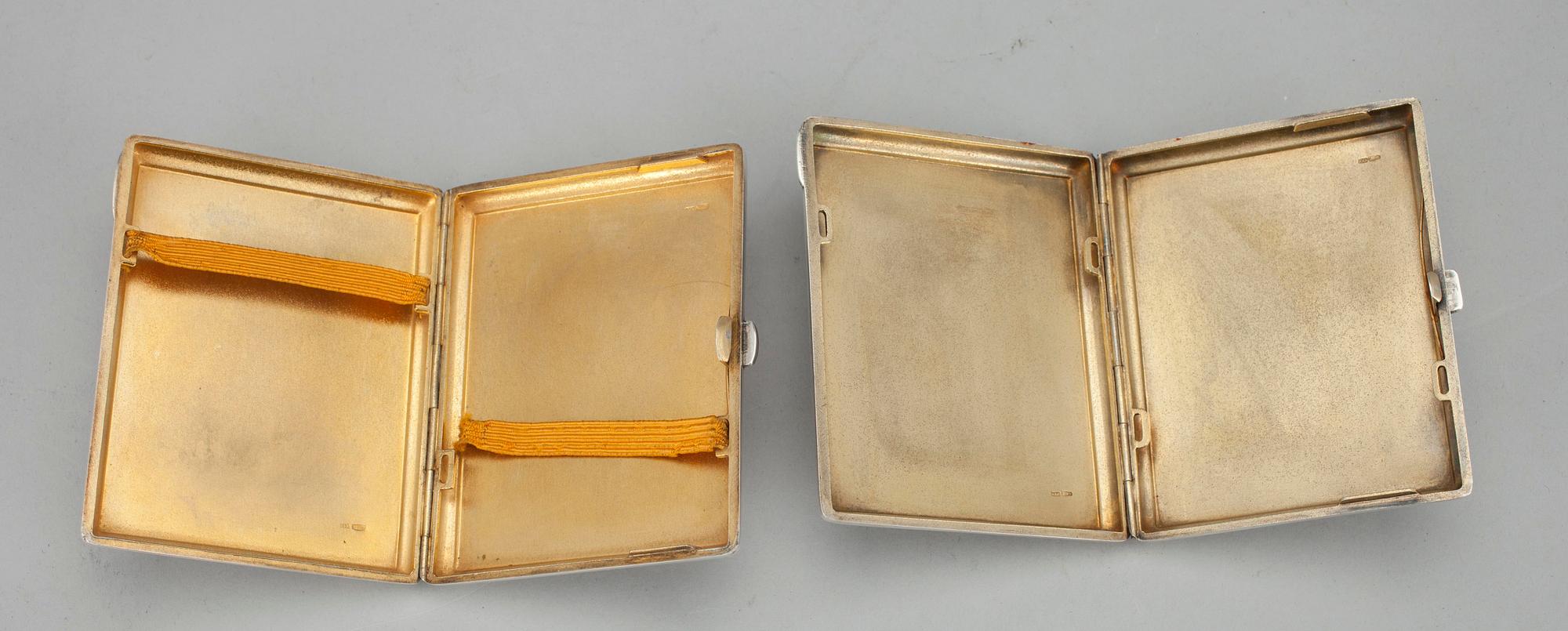 CIGARETTETUIER 2 ST, silver, Sovjetunionen, 1960-tal.