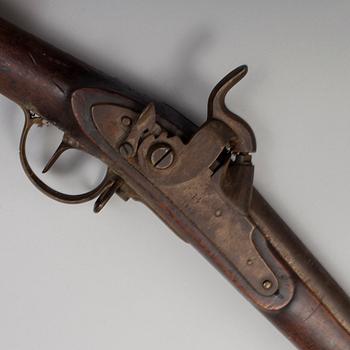 A Swedish percussion rifle 1845 pattern.