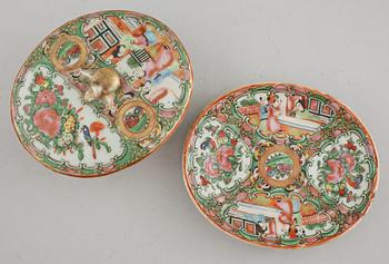 PARTI PORSLIN, 4 delar, Kanton, Kina, 1800-talets andra hälft.