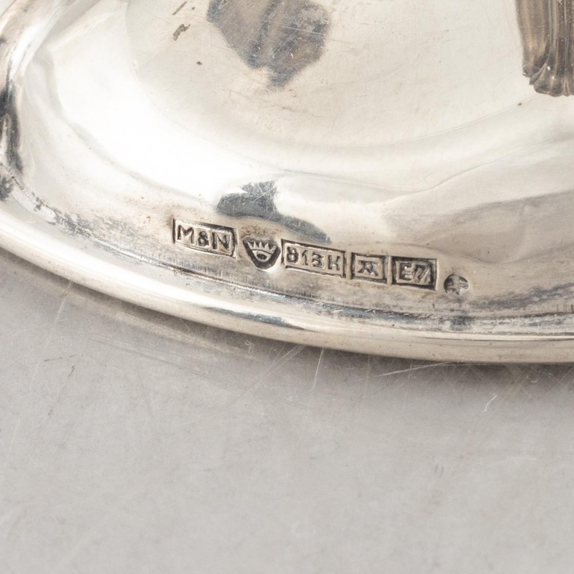 Miettinen & Nurmi, candlesticks, a pair, silver, Turku 1958.