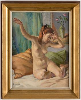 PHILIPPE DE ROUGEMONT, oil on canvas, signed.