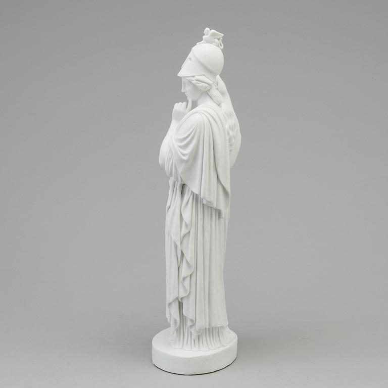 SKULPTUR, biskvi. "Minerva", Royal Copenhagen, Danmark, 1870-tal.