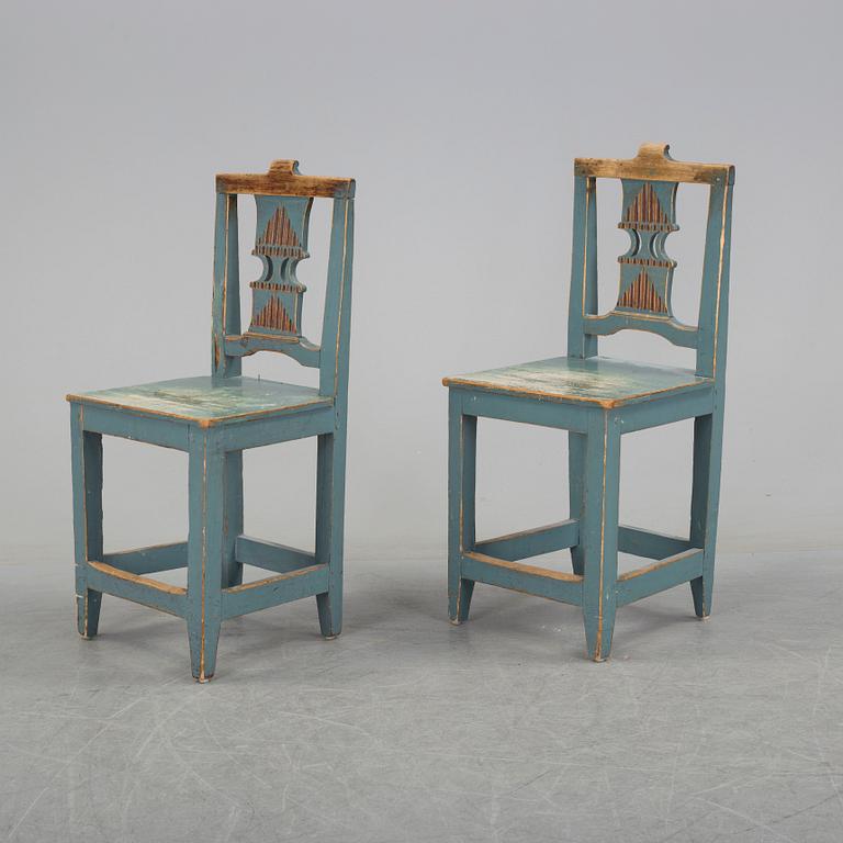 4 mid-19th century chairs,