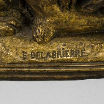 A bronze sculpture by Paul-Édouard Delabrièrre, 19th century.