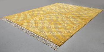 Barbro Nilsson, A carpet, "Magdalena, gul", knotted pile, ca 389-391,5 x 303-305 cm, signed AB MMF BN.