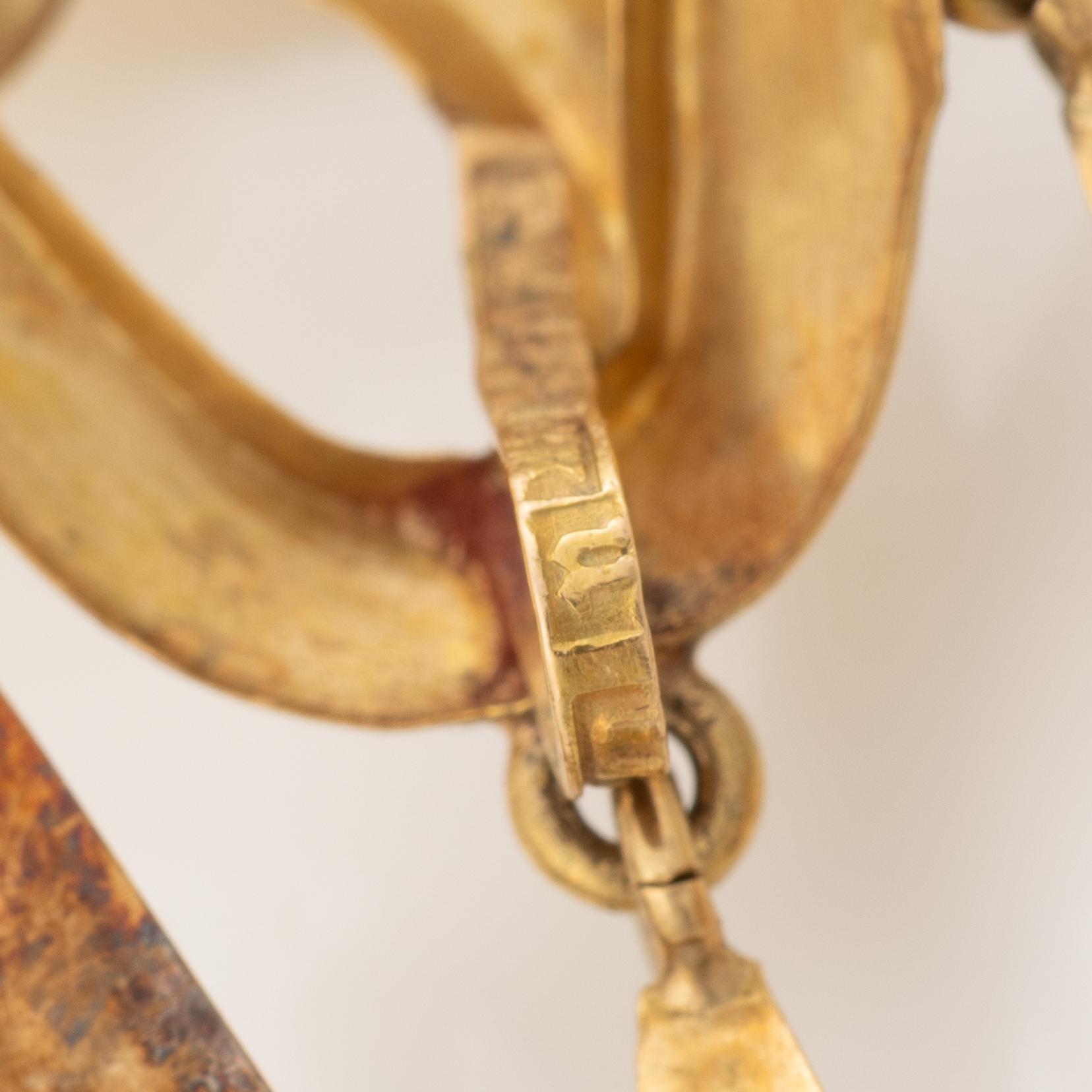 Brosch 18K guld, 1800-tal.