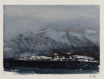 Lars Lerin, akvarell, signerad LL.