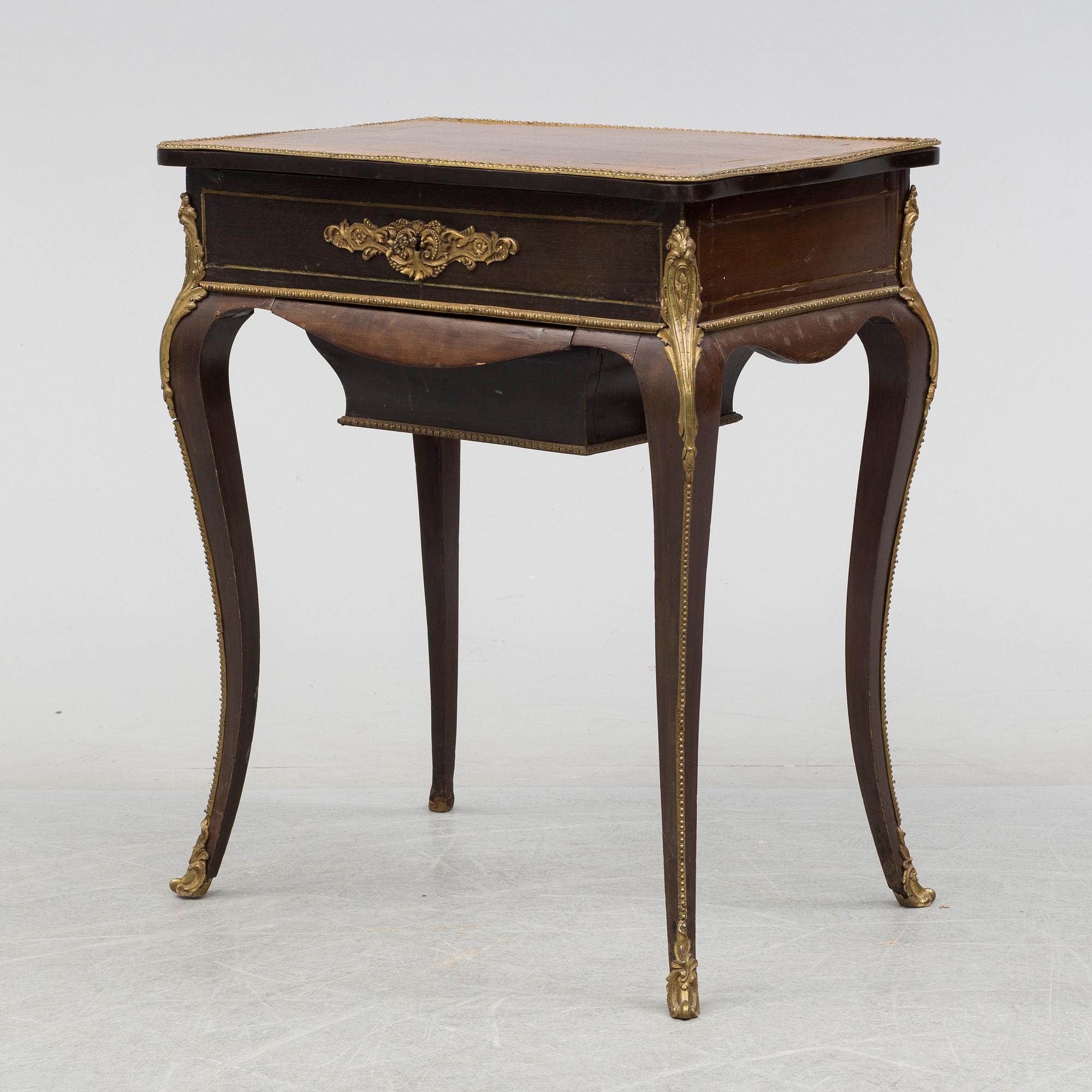 A late 19th century sewing table.