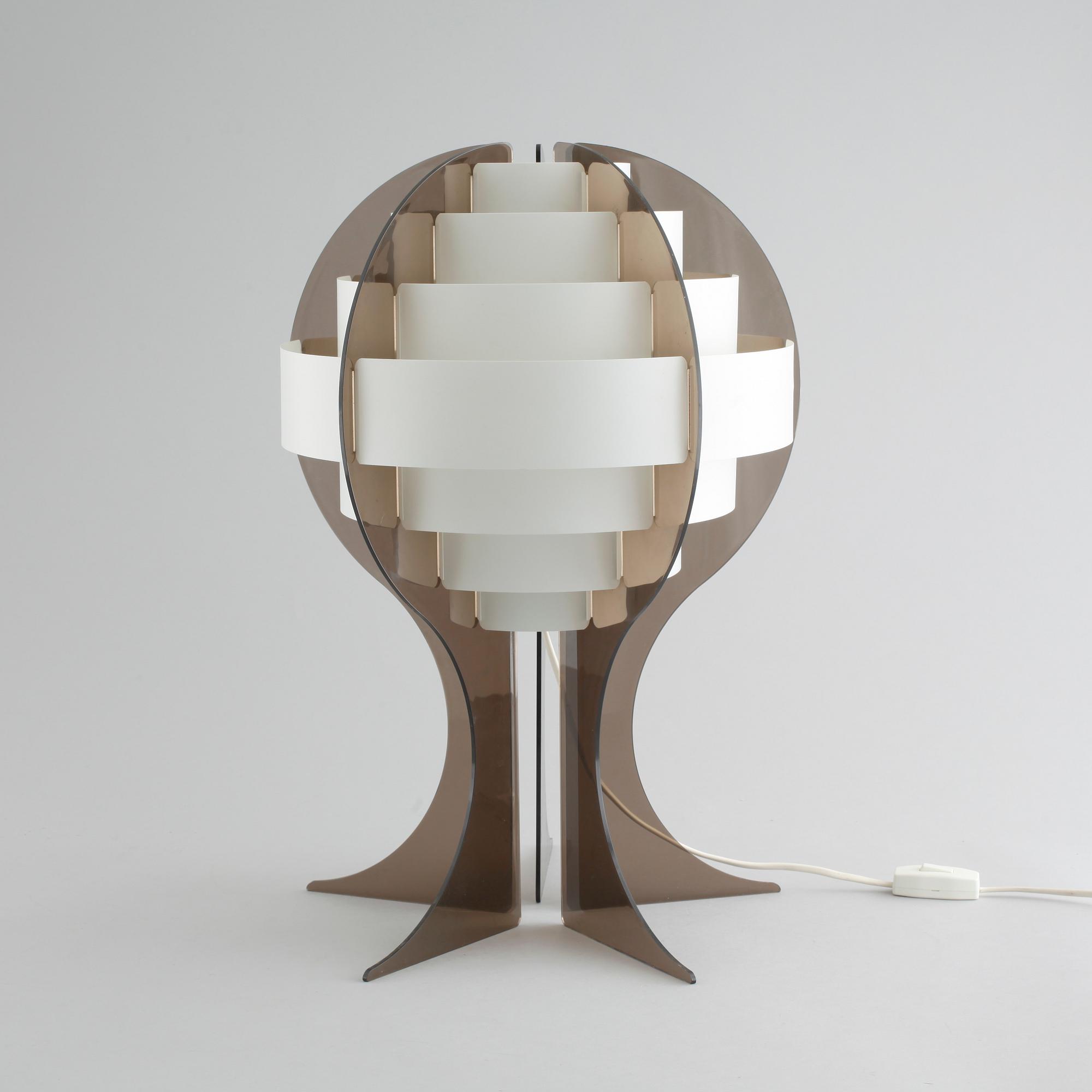 A table lamp, probably by Brylle Jacobsen, third quarter of the 20th century.