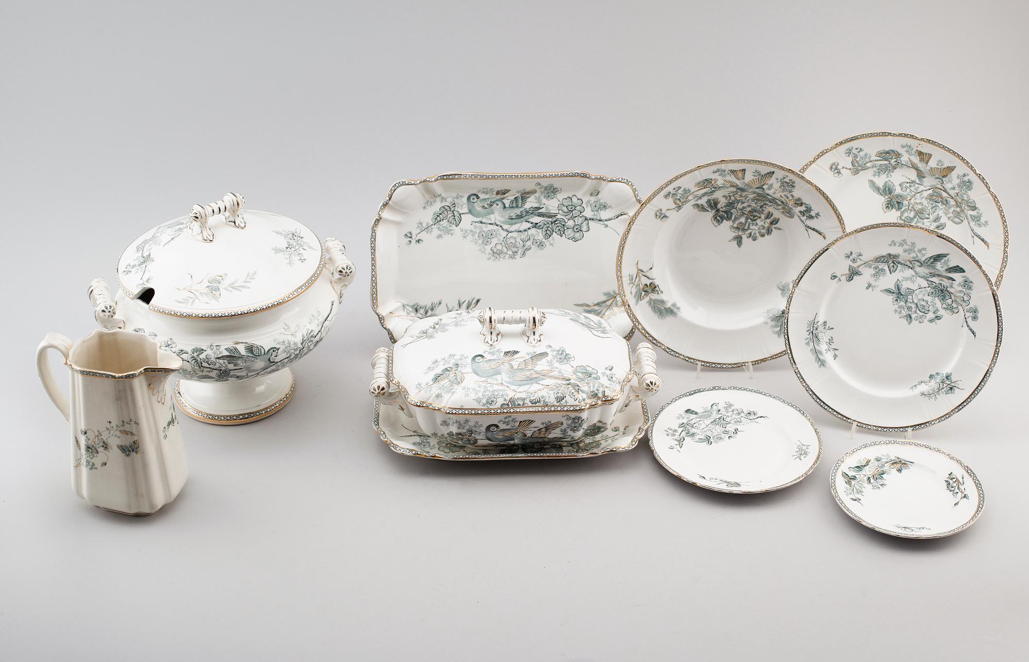 SERVISPORSLIN, 22 delar, Wexiö Guld, omkring år 1900.