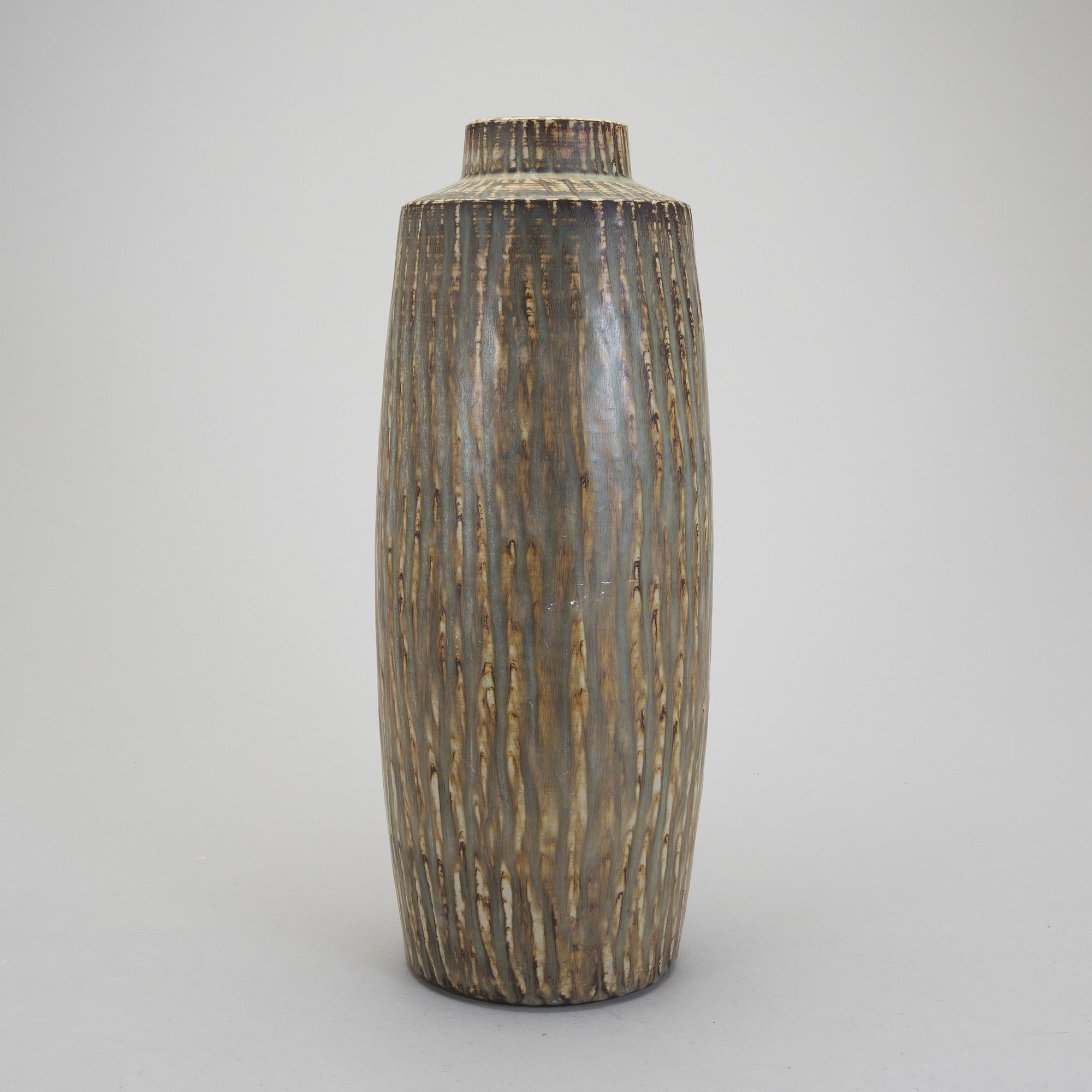 GUNNAR NYLUND, golvvas, stengods, "Rubus", Rörstrand, 1900-talets andra hälft.