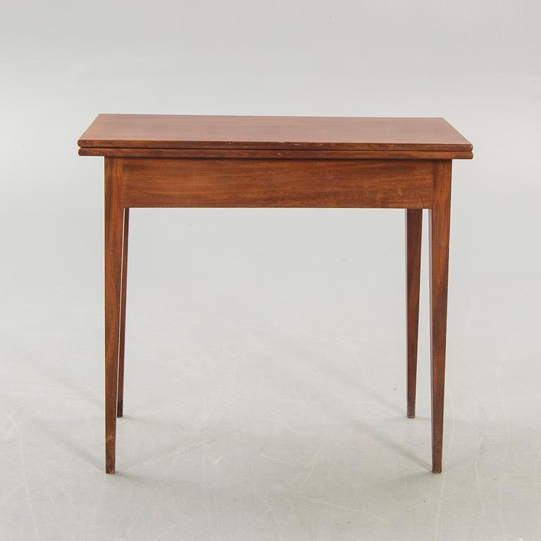 A late Gustavian mahogany game table first half of the 1800s.