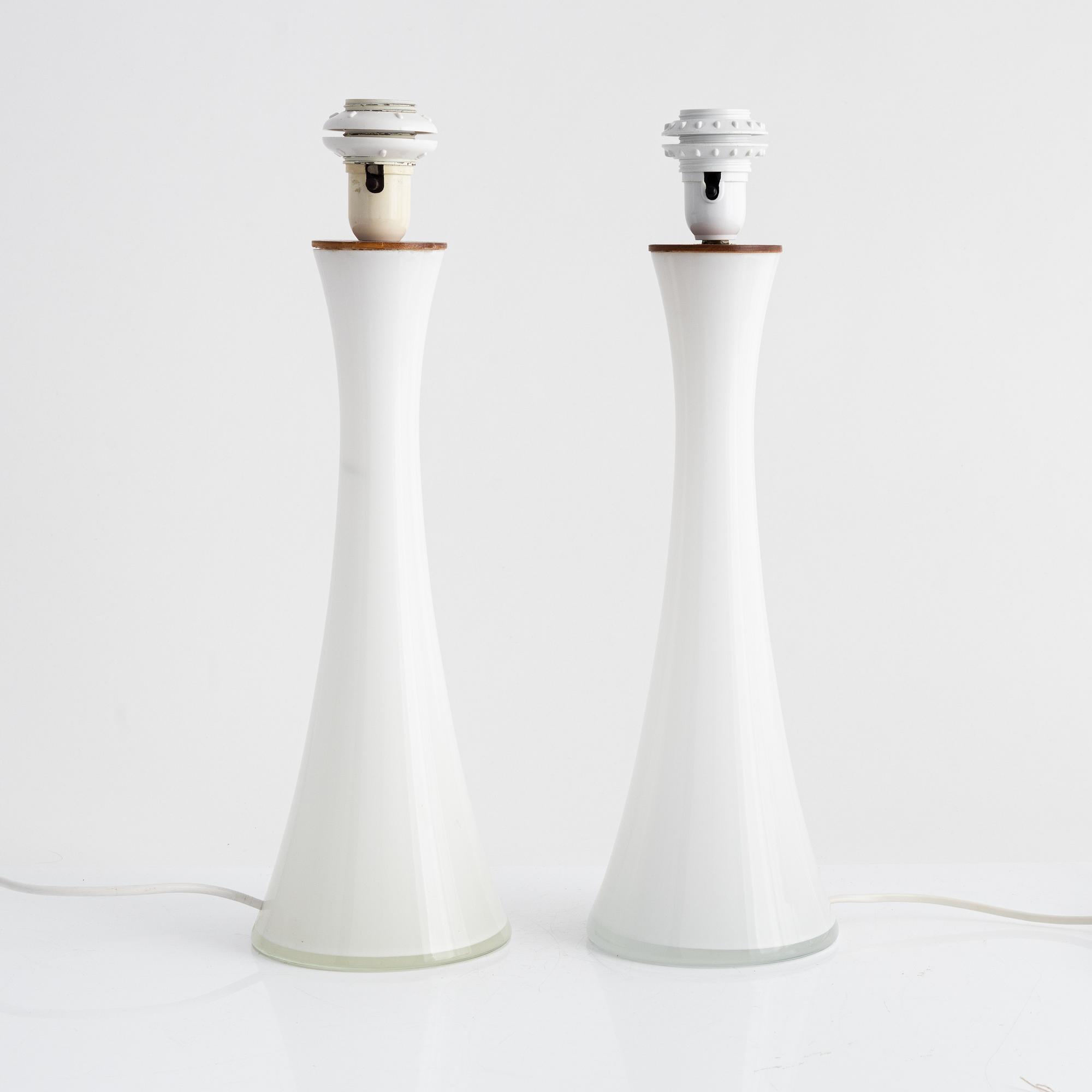 Table lamps, a pair, Bernt Nordstedt, Bergboms, third quarter of the 20th century.