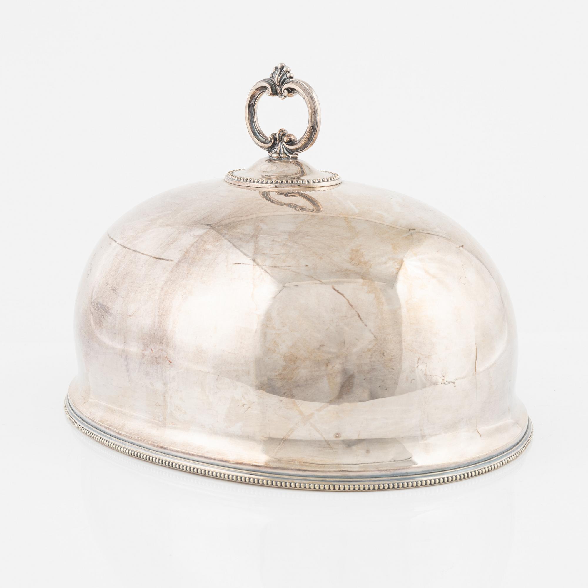A silver plated cover, England around the year 1900.