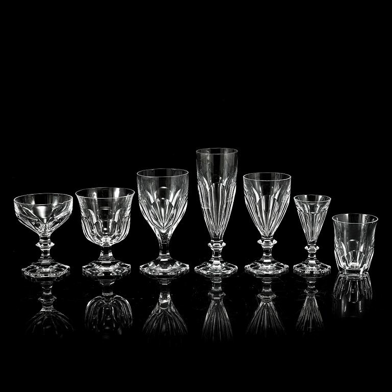 Fritz Kallenberg, glasservis, 59 delar, "Geraldine", Boda Glasbruk, 1900-talets mitt.