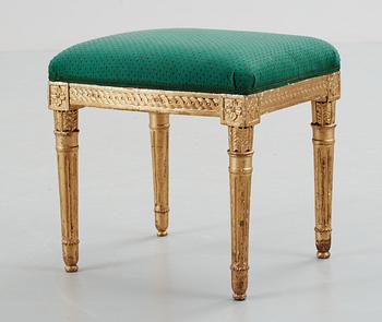 249. A late Gustavian stool in the manner of E Ståhl.