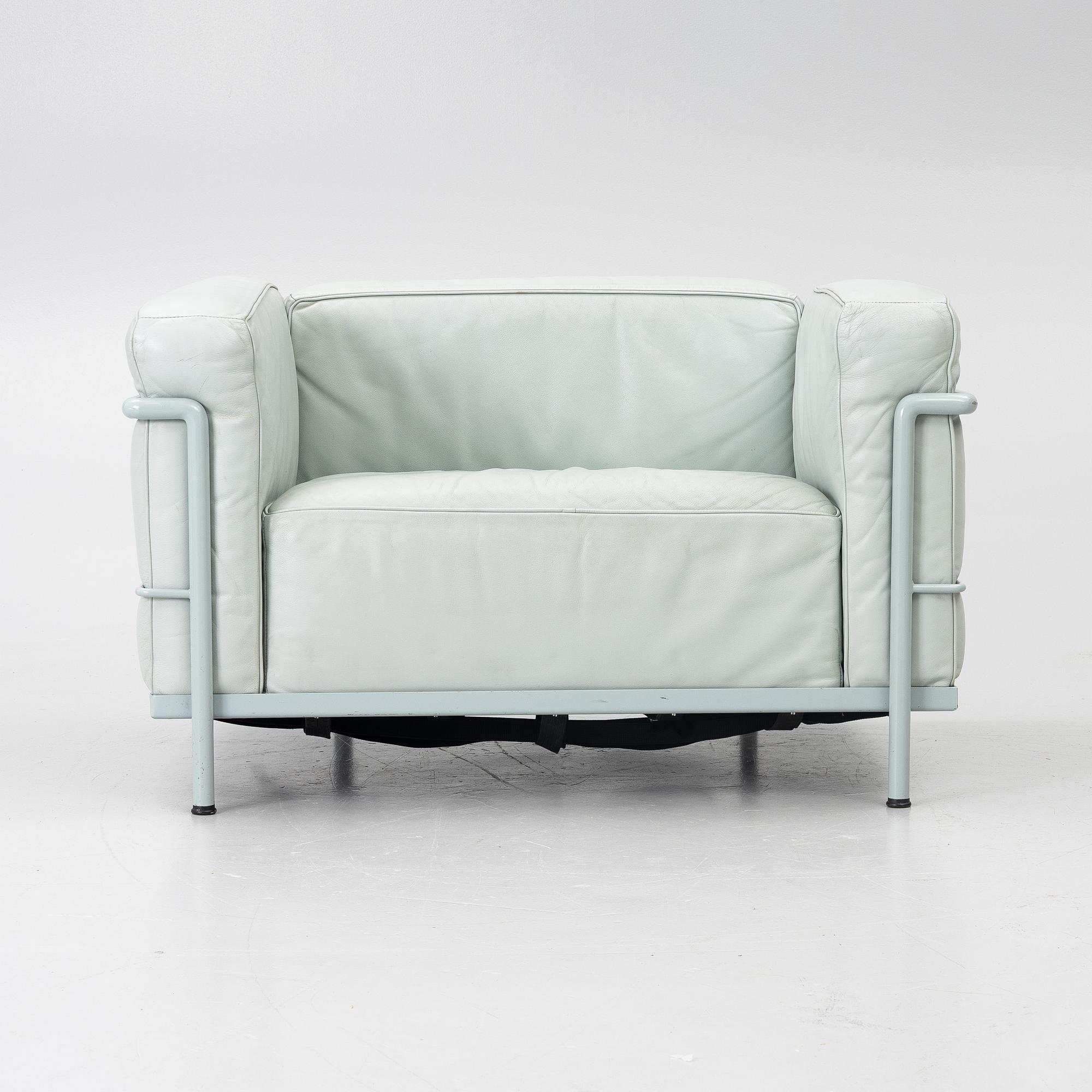 Le Corbusier (Charles-Édouard Jeanneret), Pierre Jeanneret & Charlotte Perriand, an 'LC3' armchair, Cassina, Italy, 1986.