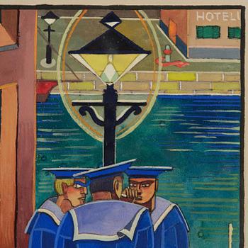 Gösta Adrian-Nilsson, "Tre sjömän i gränd".
