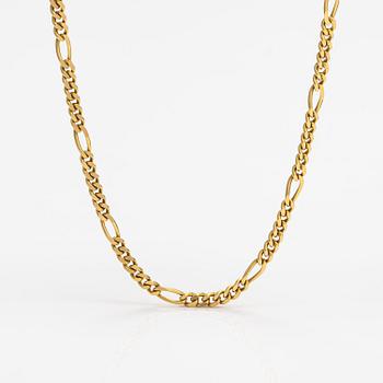 An 18K gold neckalce with stones. Erling Kaj Oy Ab, Helsinki 1977.