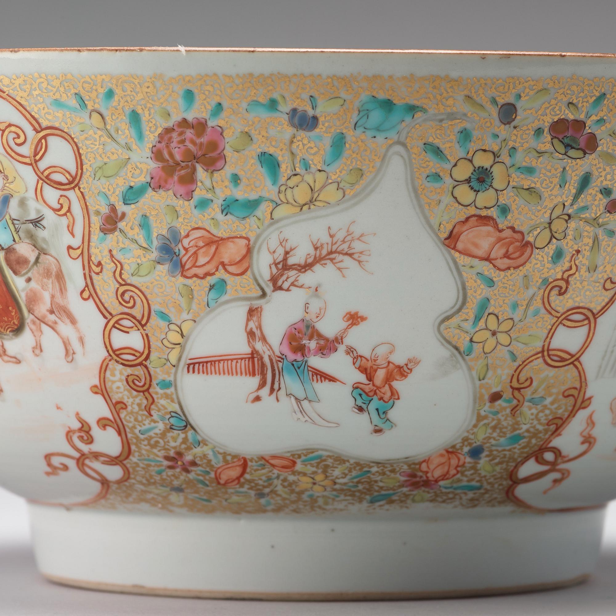 BÅLSKÅL, kompaniporslin. Qingdynastin, Qianlong (1736-95).