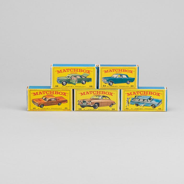 LESNEY MATCHBOX SERIES FIVE CARS.