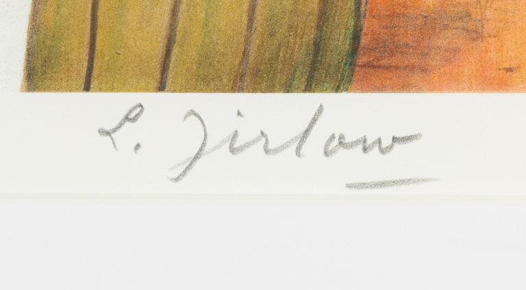 Lennart Jirlow, färglitografi, signerad 219/325.