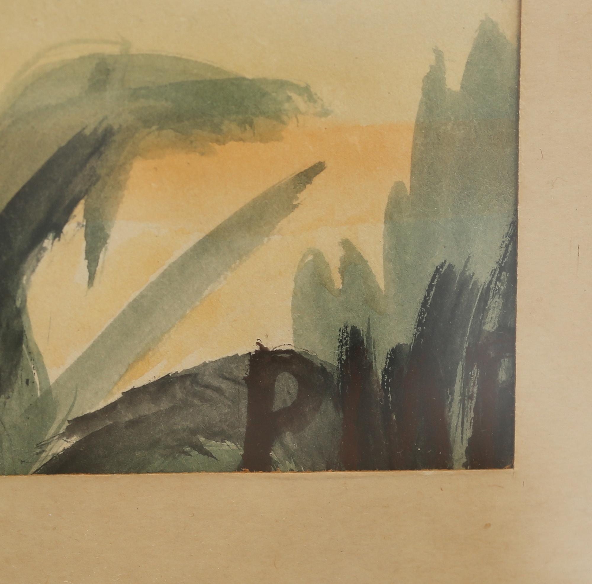 PRIMUS MORTIMER PETTERSSON, akvarell, monogramsignerad.
