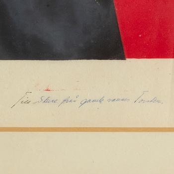 TORSTEN ANDERSSON, woodcut, signed, with dedication.