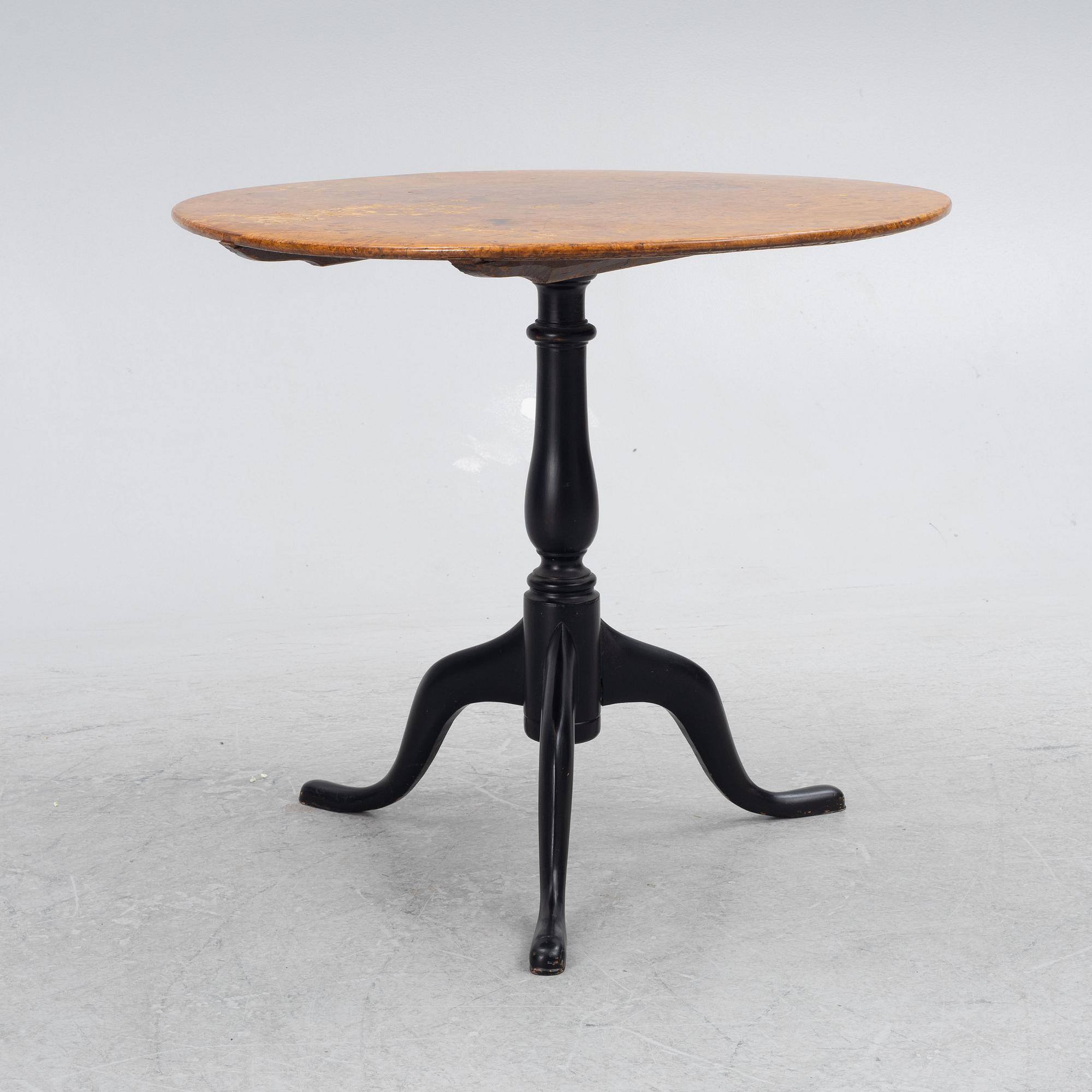 Jacob Sjölin, drop-leaf table, (master in Köping and Kungsör 1767-85).