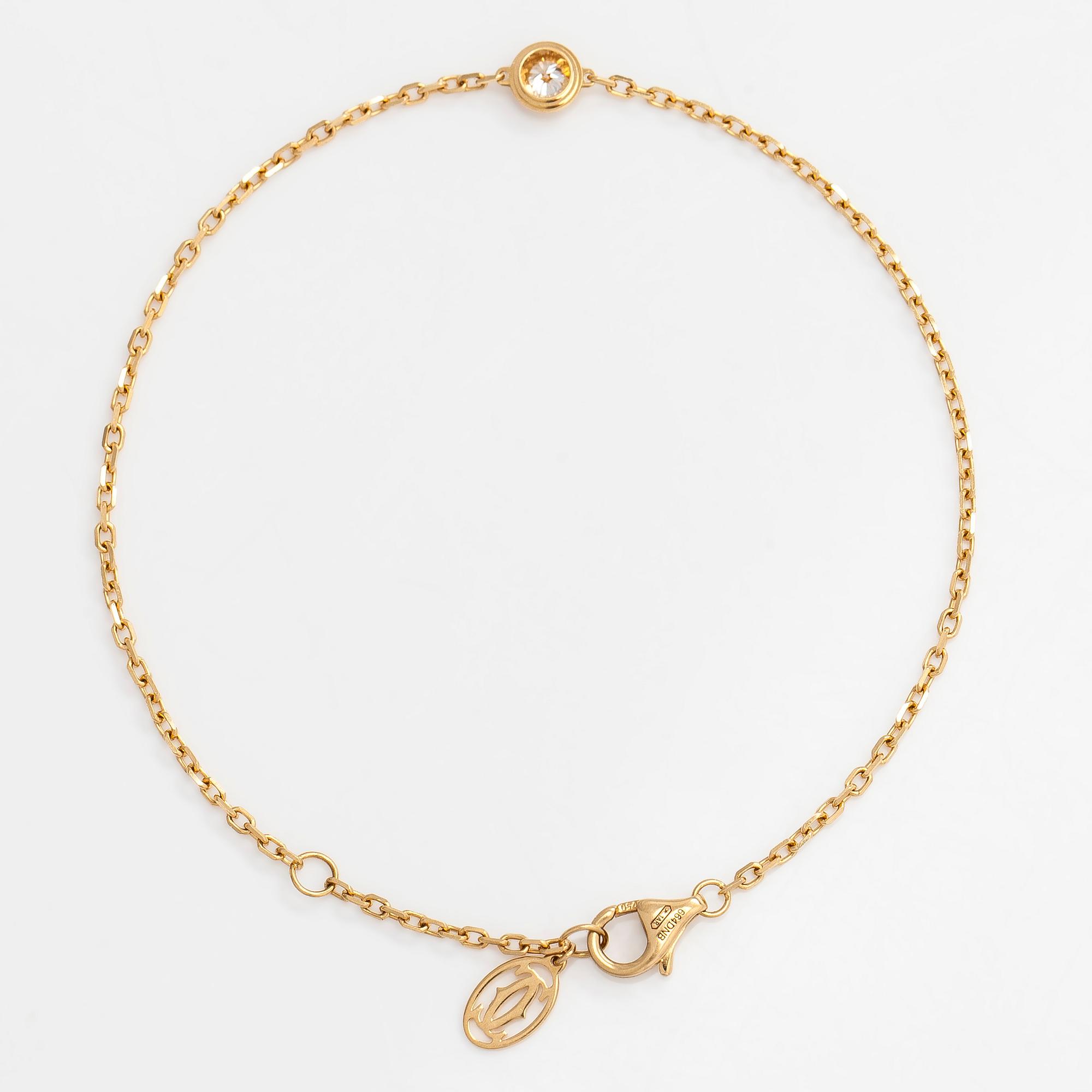 Cartier, rannekoru, "d'Amour", 18K kultaa ja briljanttihiottu timantti.