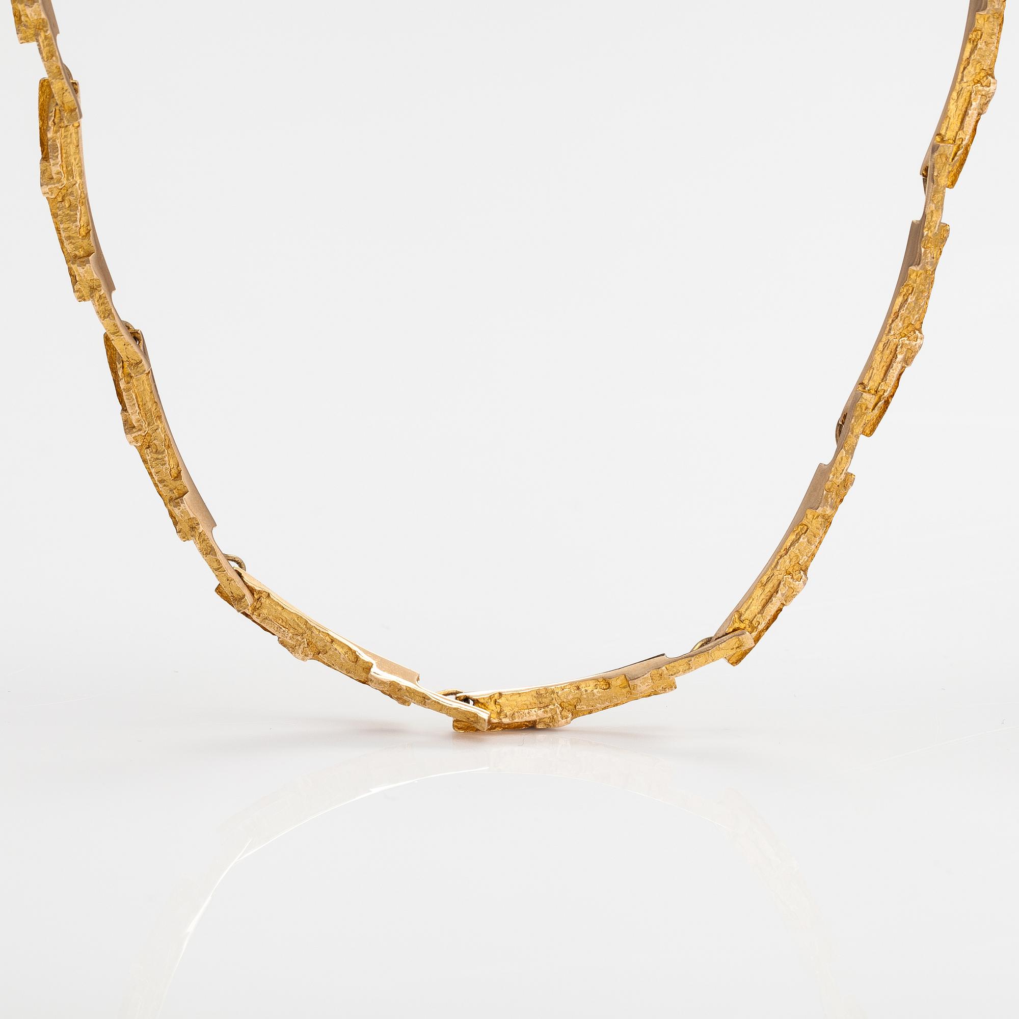 Björn Weckström, Halsband "Tundra", 14K guld. Lapponia 1974.