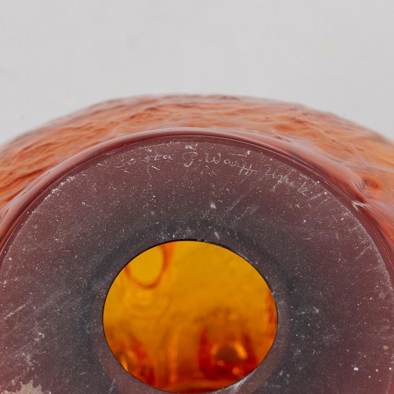 GÖRAN WÄRFF, a glass sculpture, signed Kosta,