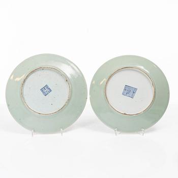 A set of 25 Canton famille rose dishes, 19th century.