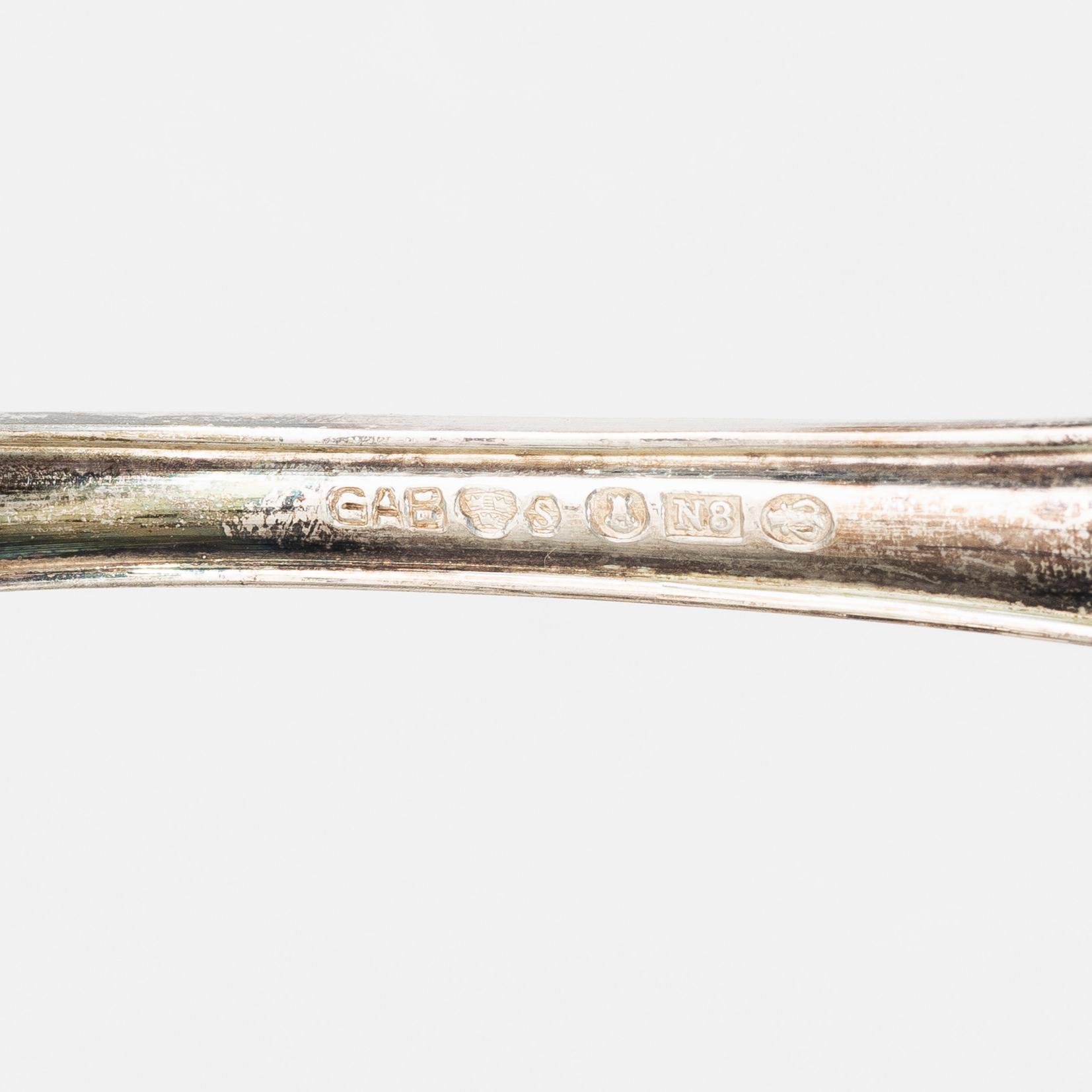 Guldsmedsaktiebolaget (GAB), Cutlery, 23 pcs, silver, including some Stockholm 1951.
