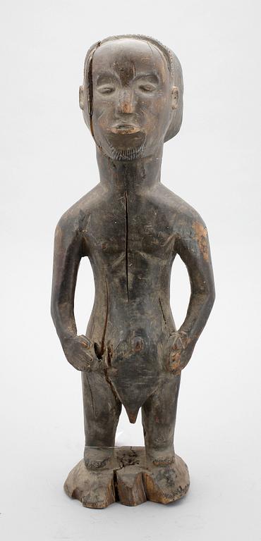 FETISCH, trä, Anfadersfigur, Luba-folket, Kongo 1900-talets första hälft.