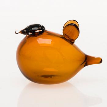 OIVA TOIKKA,  a set of three glass birds signed O. Toikka Nuutajärvi.