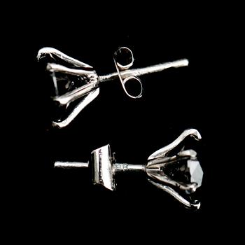 ÖRHÄNGEN, 1 par, silver, svarta diamanter tot ca 4.30 ct.
