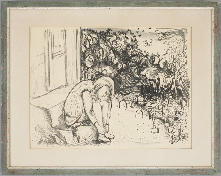 ERIC HALLSTRÖM, litografi, sign.