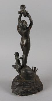 EDVARD TRULSSON, skulptur/fontän, brons. Sign och dat 1935.