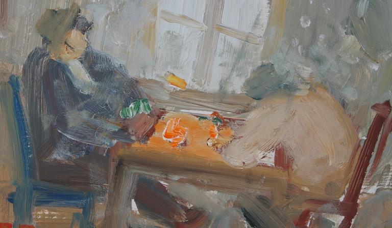 RAGNAR PERSON, olja på pannå, sign.