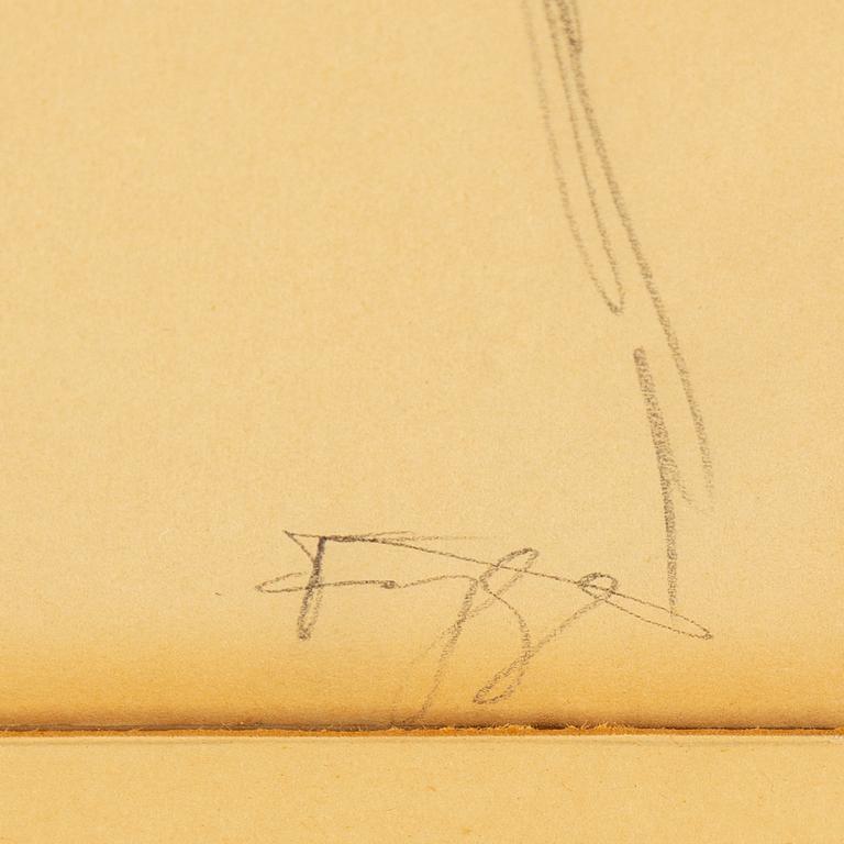 EDDIE FIGGE, pencil on paper, signed.