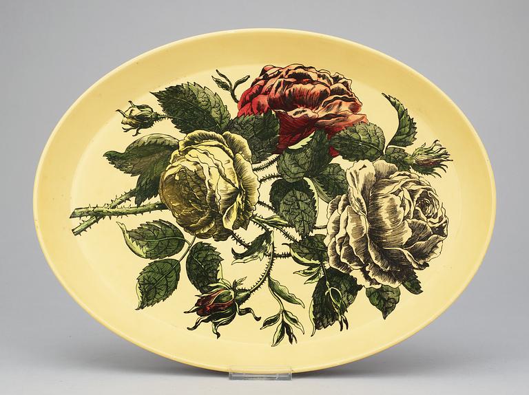 A Piero Fornasetti oval tinplate tray.