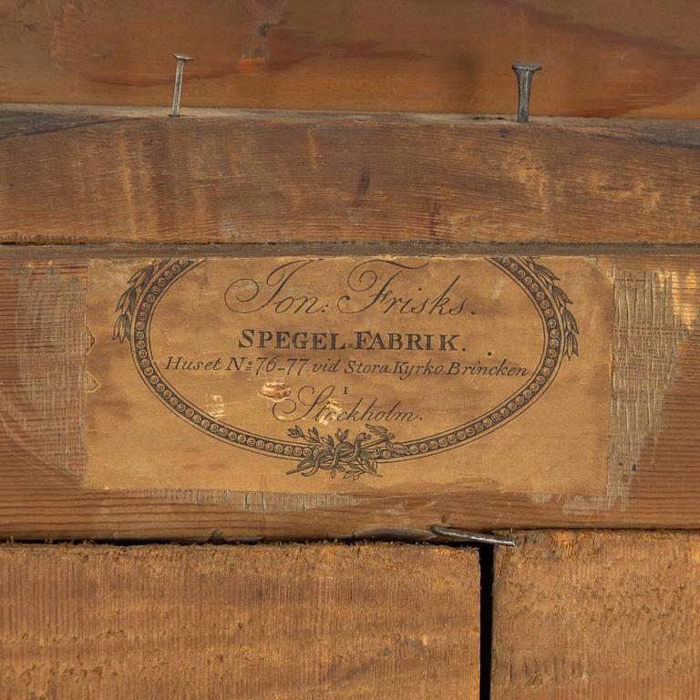 An empire mirror, by Jonas Frisk, (Stockhom 1805-1824).