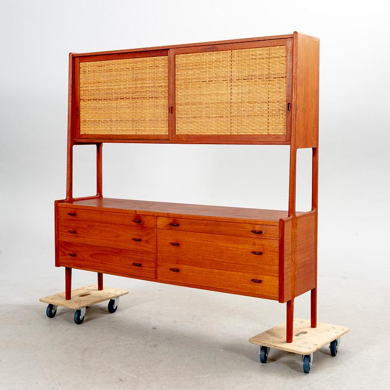 Hans J Wegner, a "RY-20" teak and rattan cabinet from Ry möbler Denmark 1960s.