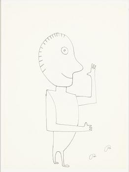 Roger Risberg, indian ink drawing, signed. Executed in 2008.