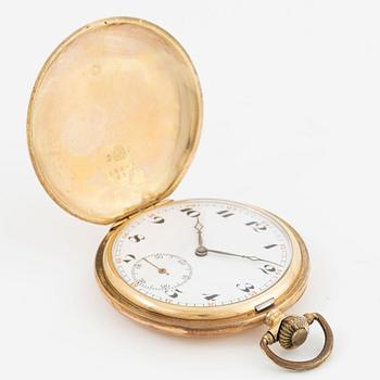 Pocket watch, 14K gold, 51.5 mm.