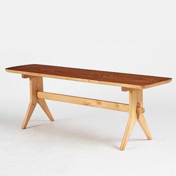 Ilmari Tapiovaara, attributed to, a dinner table with two benches, probably Finland 1950-60's.
